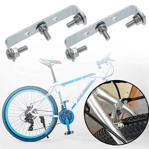 LT Easiyl 2pcs Bicycle Rear Bracket Bike Rear Rack Mount Adapter UShaped Rear Bracket Adapter for Mountain Bikes Folding Bikes Stainless Steel Bracket Mount Adapter - Image 3