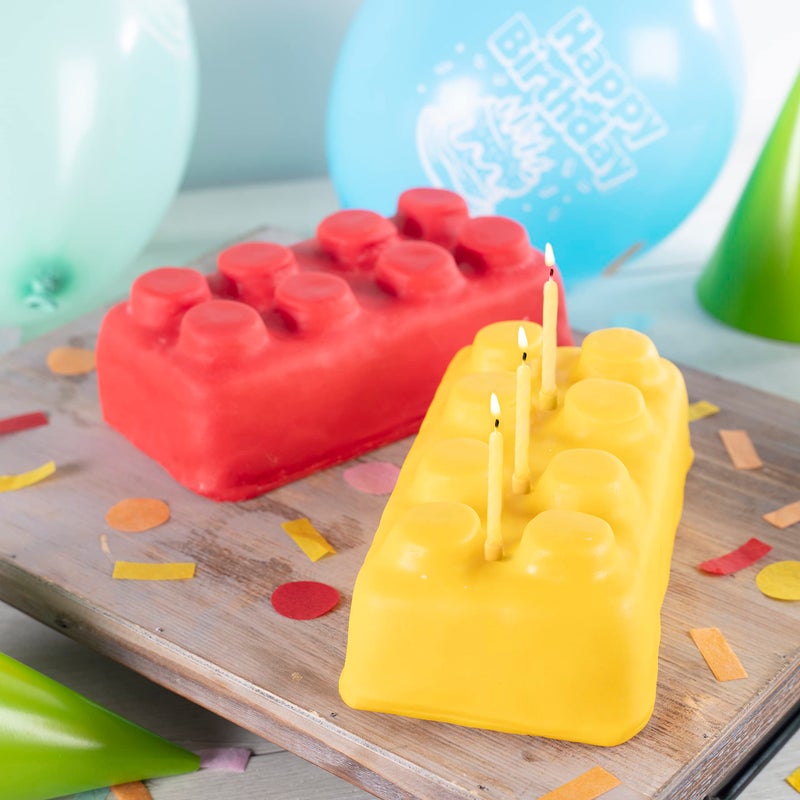 كوتشينا برو قالب صينية الكيك من الطوب - قم ببناء تزيين كعك متساوي مقاس 9 بوصات على شكل ثلاثي الأبعاد - علاج نشاط الخبز الممتع للأطفال أو البالغين وحفلات أعياد الميلاد هدية الاحتفال سهلة الاستخدام غير لاصقة في الفرن - Image 5