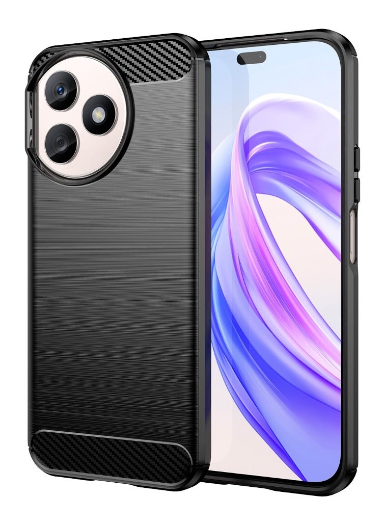 Cover Honor X50i Plus 5G  , - Protection Brushed Carbon Fiber Cover Shockproof - Anti-Scratch Case Slip-Resistant - Black  - Image 1
