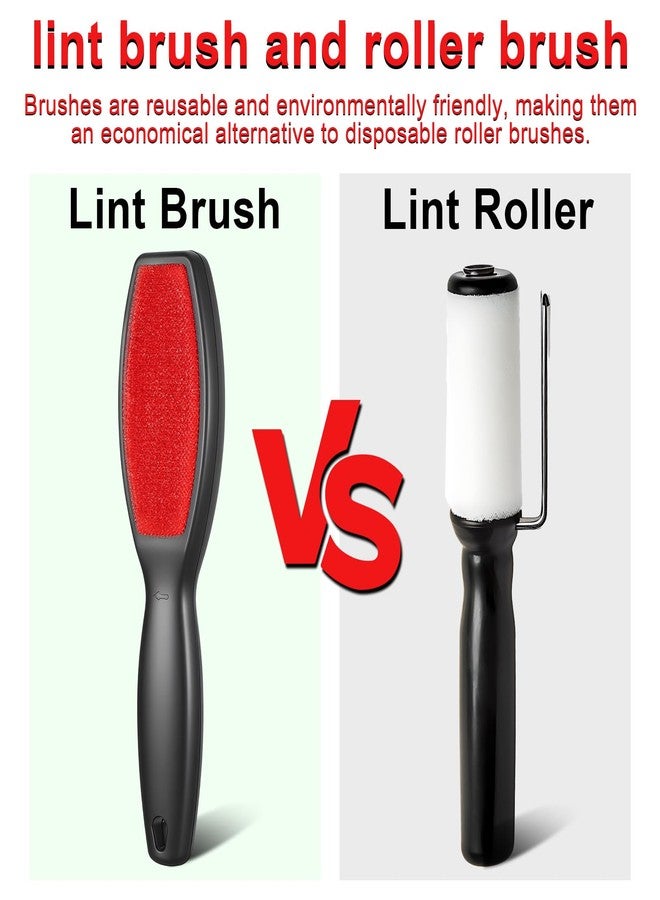 Skrfren 2 Pcs Lint Brushes for Clothes, Dual Sided Remover Lint Brush Reusable Pet Hair Remover Sheet and Carpet Cleaning Brush for Clothes Sheet Carpet Furniture Fabric - Image 4