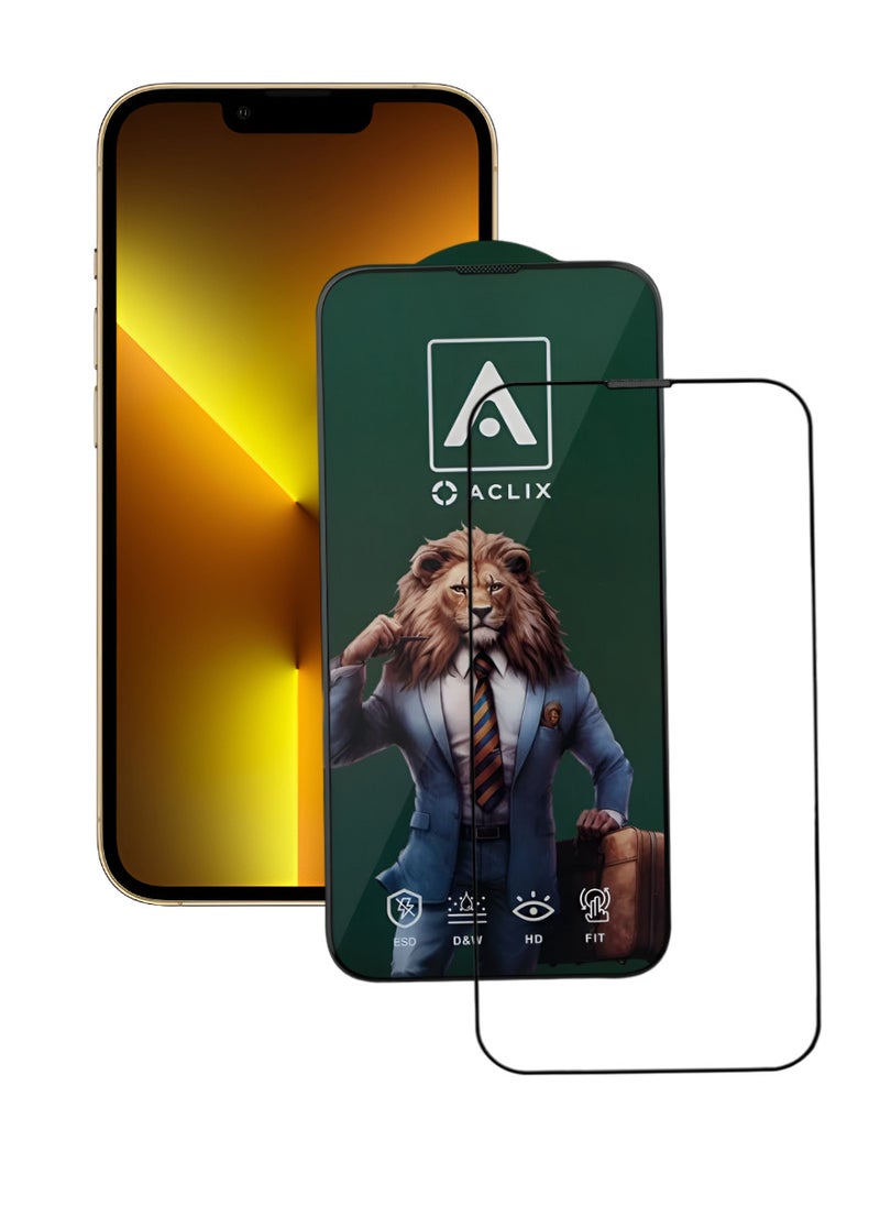 ACLIX Antistatic ESD Dustproof Premium Quality High Definition Tempered Glass Screen Protector Designed For  iPhone 13 Pro Max - Image 1