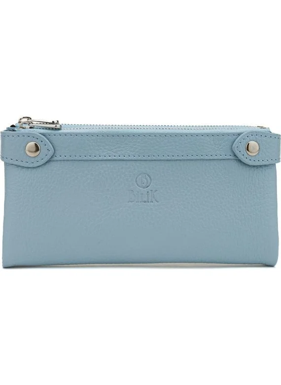 Bilik Deri Light Blue Leather Women's Wallet Bsh 3218