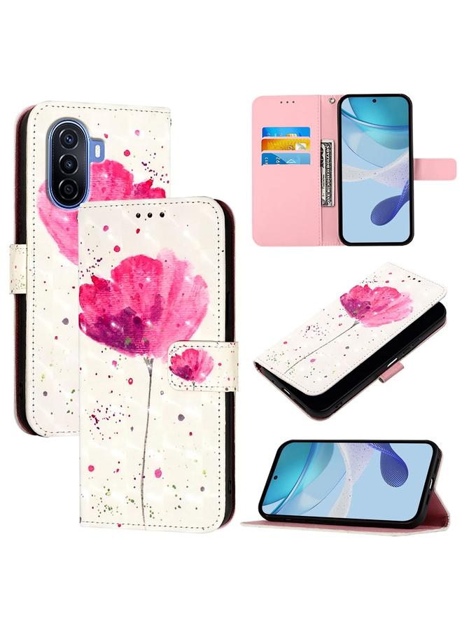 اس-توب جراب لهاتف Huawei Enjoy 50 4G / Nova Y70 Plus جراب هاتف جلدي قابل للطي أفقيًا برسومات ثلاثية الأبعاد - Image 1