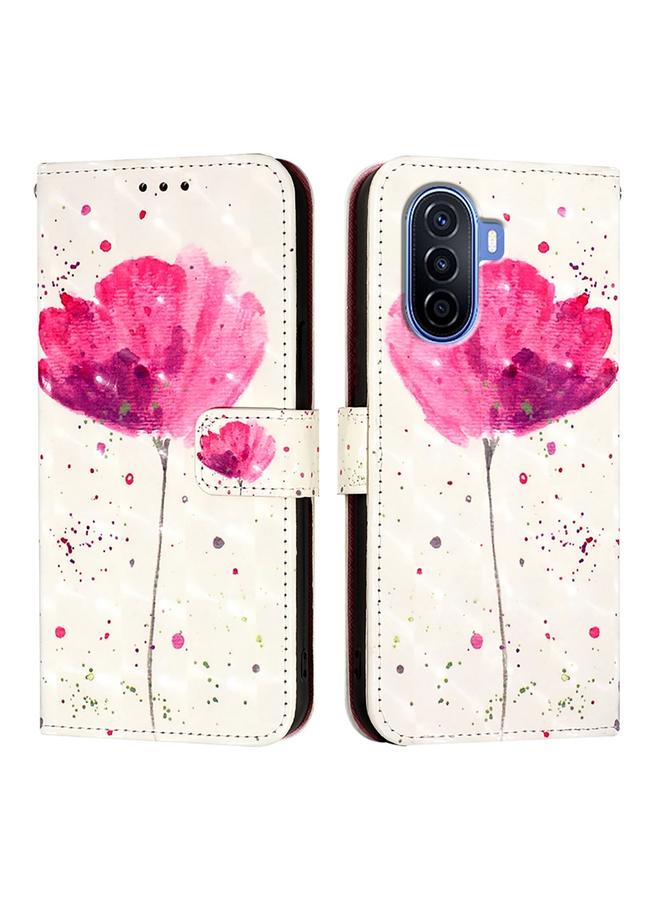 اس-توب جراب لهاتف Huawei Enjoy 50 4G / Nova Y70 Plus جراب هاتف جلدي قابل للطي أفقيًا برسومات ثلاثية الأبعاد - Image 2