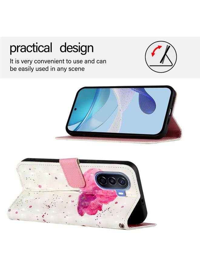 اس-توب جراب لهاتف Huawei Enjoy 50 4G / Nova Y70 Plus جراب هاتف جلدي قابل للطي أفقيًا برسومات ثلاثية الأبعاد - Image 3