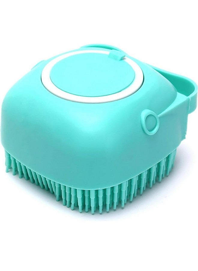FLOPRO Silicone Bath Brush with Detachable Scrubber, Teal - Image 1