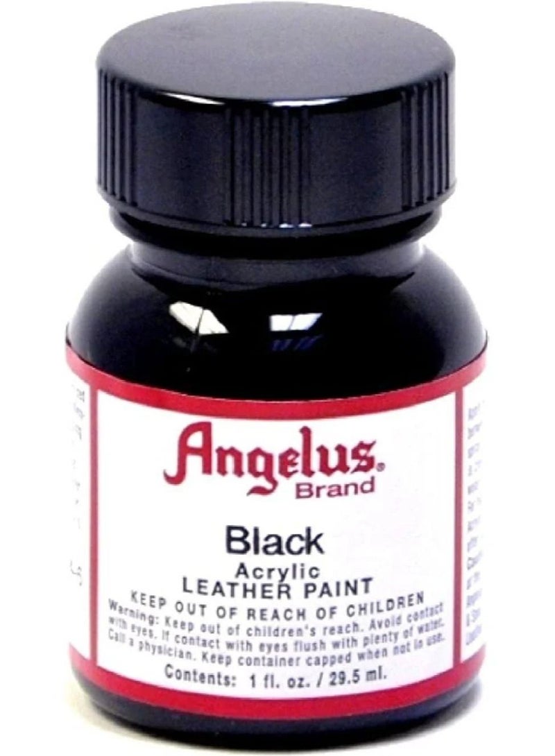 Angelus طلاء جلد أكريليك Angelus أسود 1 أونصة - Image 2