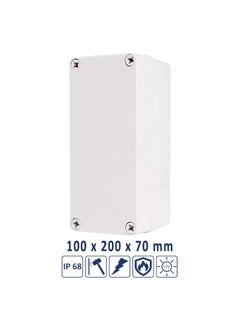 Enclosure Box, 100 x 200 x 70 mm, IP68, ABS Plastic Waterproof Box for Electrical Projects
