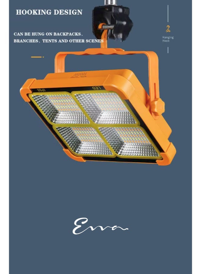 إيفا مصباح تخييم LED يعمل بالطاقة الشمسية قابل لإعادة الشحن بالبطارية IP66 مقاوم للماء ومحمول يعمل بالطاقة الشمسية في الهواء الطلق للطوارئ - Image 3