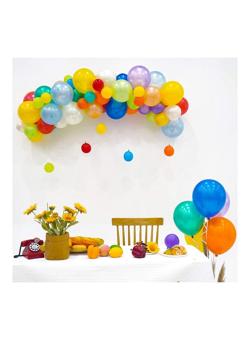 AMM 100 Balloons Assorted Color 12 Inches Rainbow Party Latex Balloons Latex Balloons for Party Decoration Birthday Party Supplies or Arch Decoration - Image 4