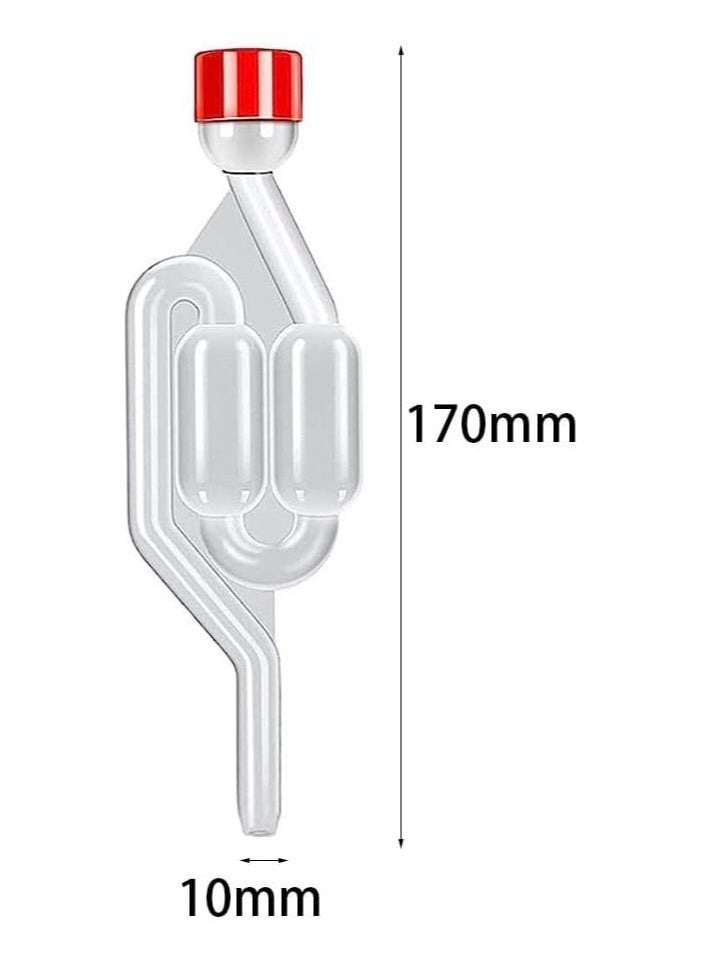 3 Pack Fermentation Airlock S Shape Air Lock Bubbler Air Lock Brewing Airlock Fermenter Check Valve Airlock