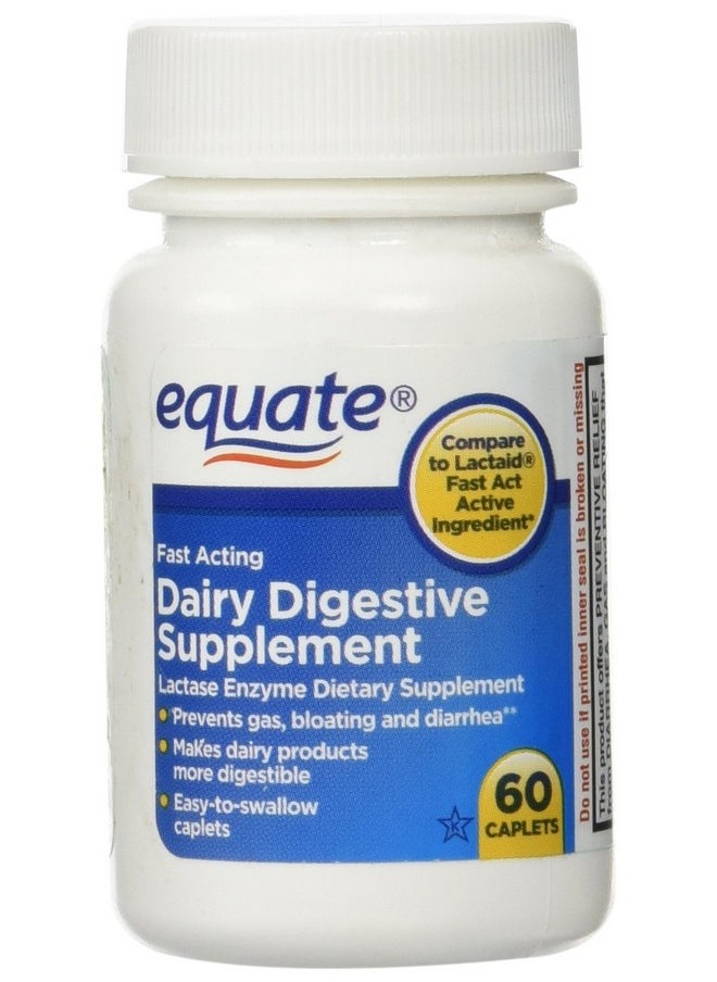 Equate Quick Action Dairy Digestive Supplement 60Ct  - Image 1