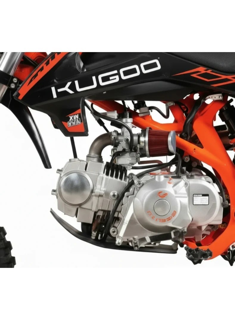 Kugoo 125CC Off Road Petrol Dirt Bike 2026 Model - 125CC Motor Power - 12V 5Ah Battery - 5.4L Fuel Tank - 80km/h Max Speed - Orange/Black - Image 5
