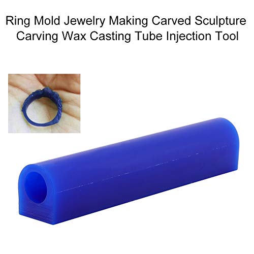 Salmue Carving Wax Ring Tube for Making Rings Mold Hard Ring Mold Jewelry Making Carved Sculpture Tube Injection Tool, Carving Wax Casting for DIY Craft Ring Making, Polishing Engraving A - Image 2
