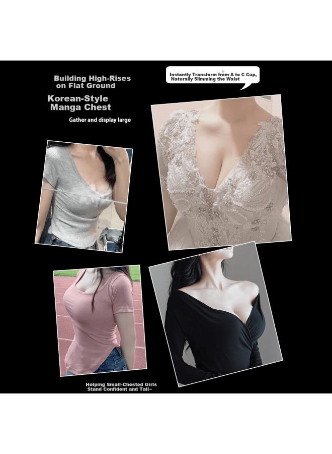 Molatoire Strapless Seamless Wireless Front Closure Bra For Women Small Chest Push-up Anti-slip Bandeau - Image 5