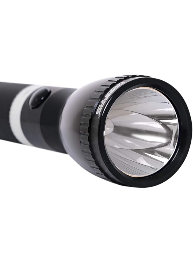 GEEPAS Rechargeable LED Flashlight 287mm Hyper Bright White with 4 5 Hours Working & 2500mAh Battery Ideal for Patrolling Trekking Emergency Power Cut - Image 3