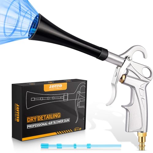 JASTIND Tornado Car Cleaning Gun Powerful Dry Car Detailing Air Gun Blower with Replacement Blasting Tube Brass 14 IN NPT Quick Connector Metal Air Blaster for Air Compressor Attachments - Image 1