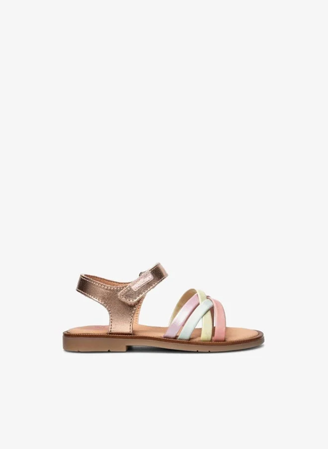 بابلوسكي Girls Hook & Loop Strap Sandals Ramadan Collection