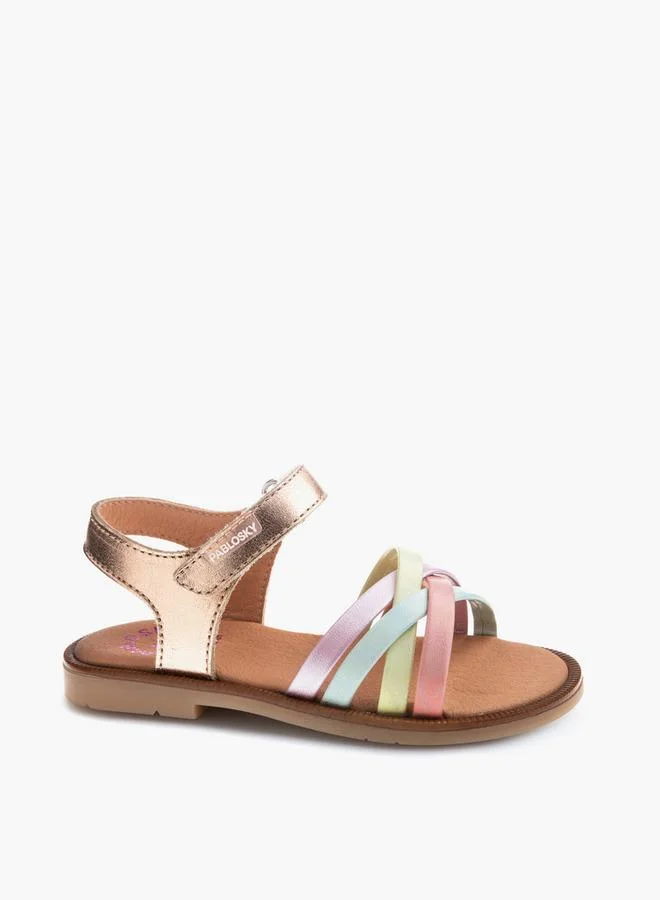 بابلوسكي Girls Hook & Loop Strap Sandals