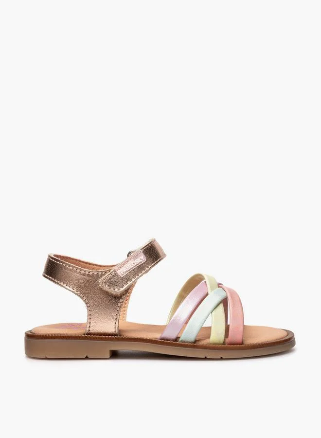 بابلوسكي Girls Hook & Loop Strap Sandals