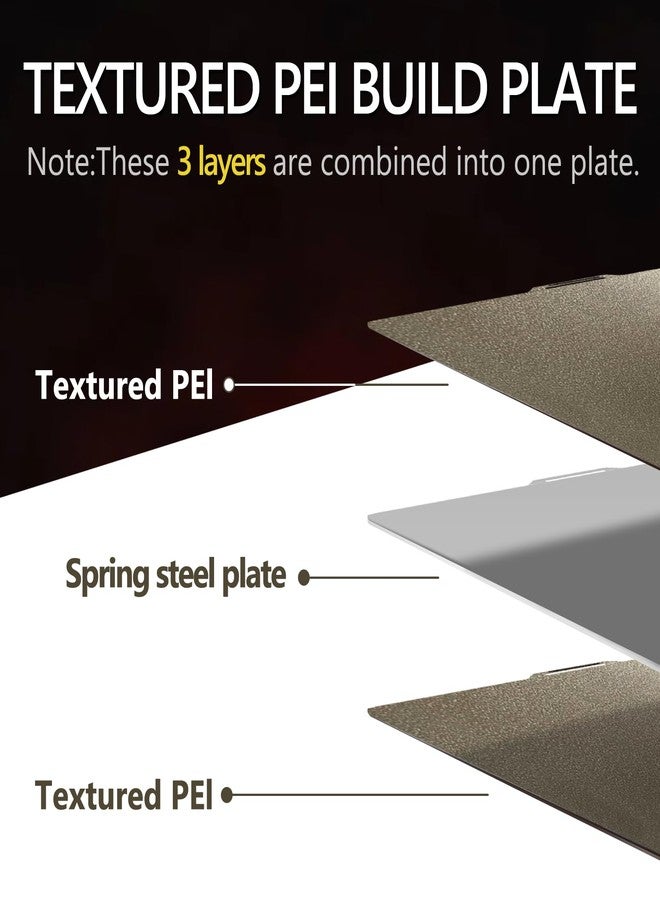 Wefuit Thicker 0.77mm Textured PEI Build Plate with QR Code for Bambu Lab P2S X2D X1 X1C X1E P1P P1S A1 Hot Bed,257x257mm Double Sided Heated Bed Flexible Spring Steel Sheet for Bambus 3D Printer Platforms - Image 3