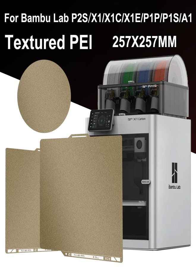 Wefuit Thicker 0.77mm Textured PEI Build Plate with QR Code for Bambu Lab P2S X2D X1 X1C X1E P1P P1S A1 Hot Bed,257x257mm Double Sided Heated Bed Flexible Spring Steel Sheet for Bambus 3D Printer Platforms - Image 4