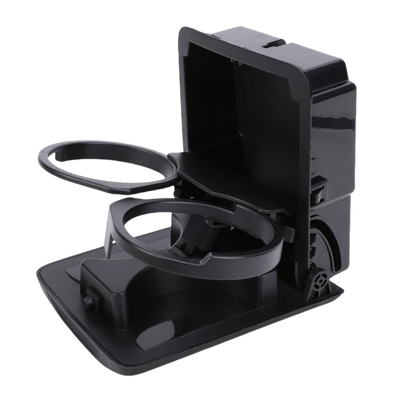 Black Rear Center Console Cup Holder Direct Fit for 2003 2008 Models Double Drink Holder - Image 4