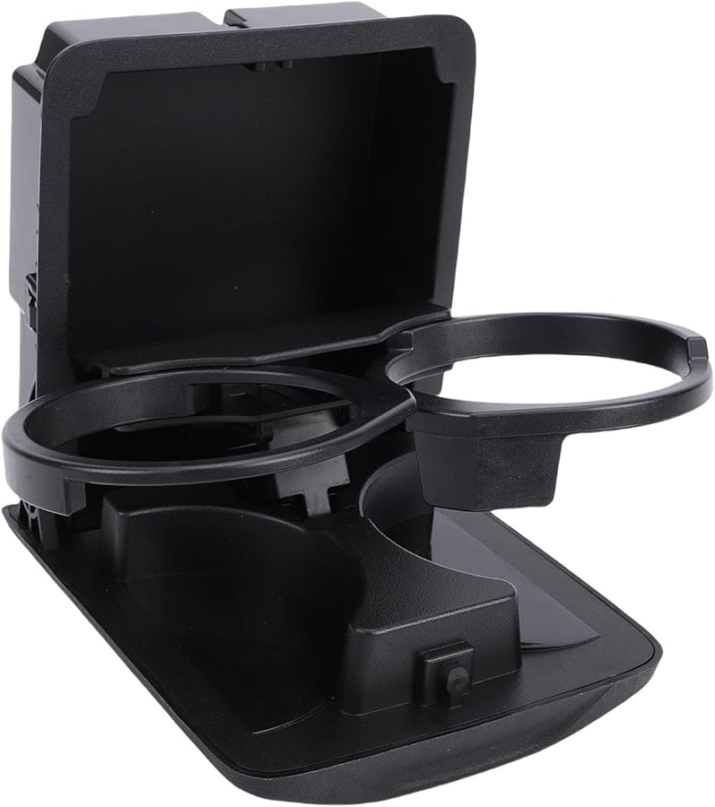 Black Rear Center Console Cup Holder Direct Fit for 2003 2008 Models Double Drink Holder - Image 1