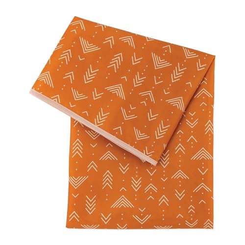 Bumkins Baby Splat Mat for Under High Chair Babies Toddlers Eating Mess Mat Waterproof Reusable Cloth for Arts and Crafts Playtime Mat for Kids Floors or Tables Fabric 42inx42in Boho Orange - Image 1