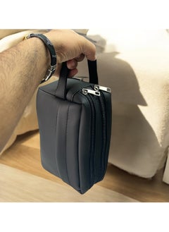 MARIO DRAFTS Travel Clutch Bag Durable Toiletry Phone Wallet Handbag for Men, Black  - Image 5