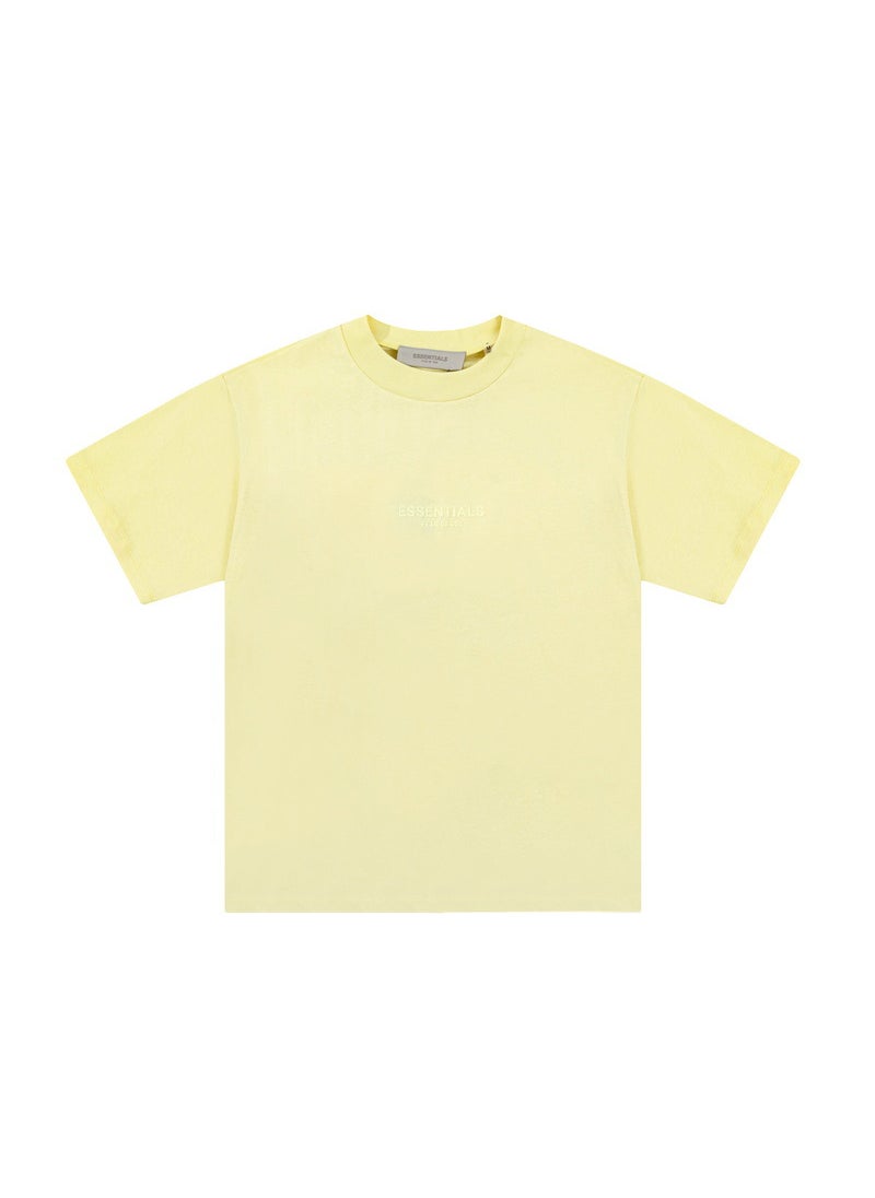 Generic - Essentials Velvet Logo Unisex Tee Apricot - Image 1