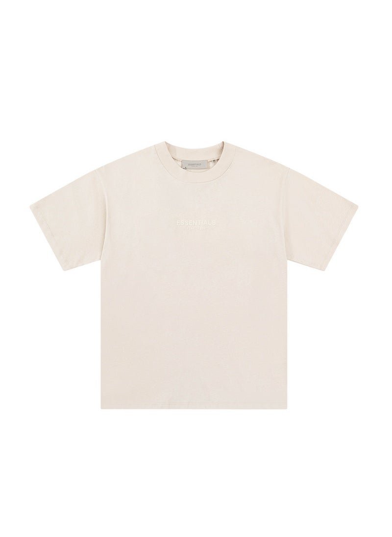 Generic - Essentials Velvet Logo Unisex Tee Apricot - Image 1