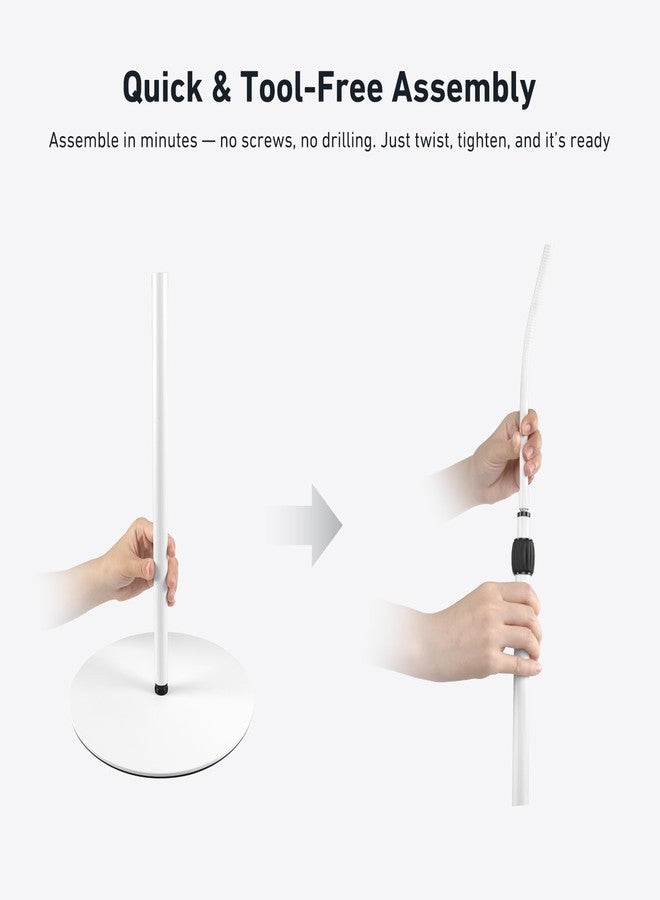 Holicfun Adjustable Floor Stand for HelloBaby HB50, HB6550, HB6558, HB65, HB66 & HB248 Baby Monitor, 52.7566.93 in Height, Flexible Gooseneck, Weighted Stable Base - Image 3