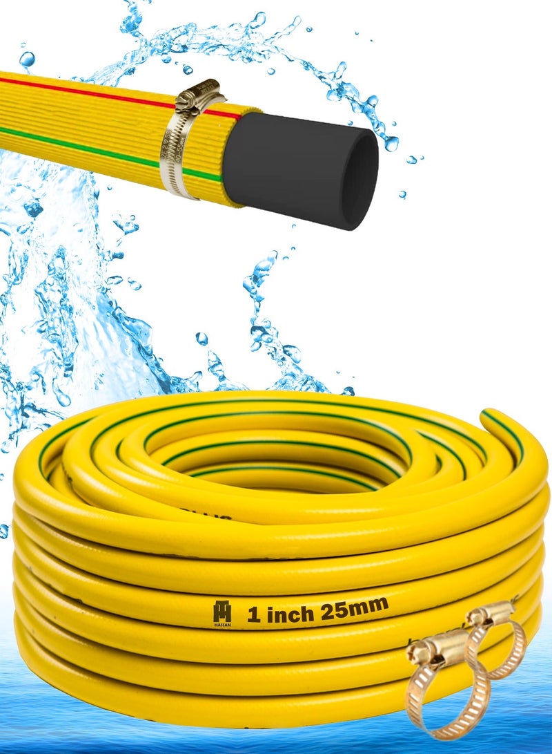 Hassan Garden Hose Pipe Heavy Duty for Gardening 1 inch (25mm) Durable, Flexible, and Lightweight Water Hose for Garden Watering, Car Washing, and Irrigation