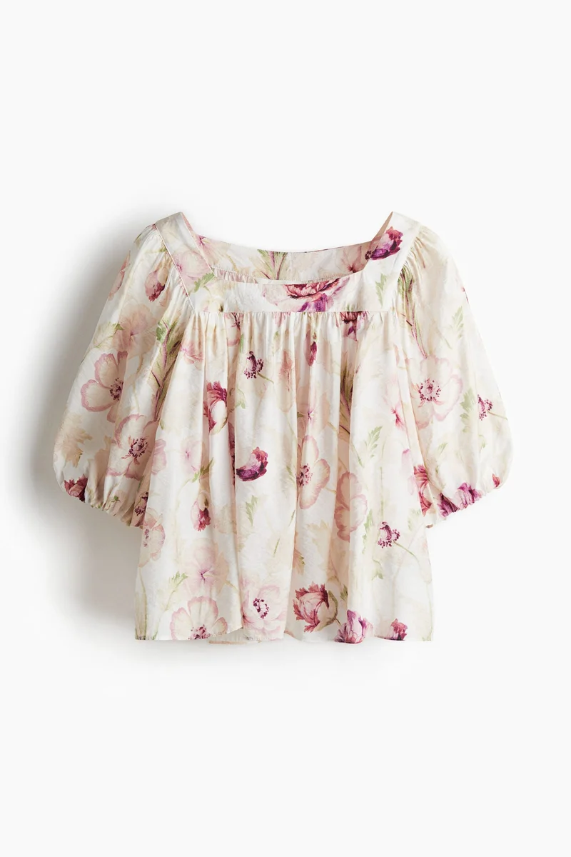 H&M Balloon-sleeved blouse