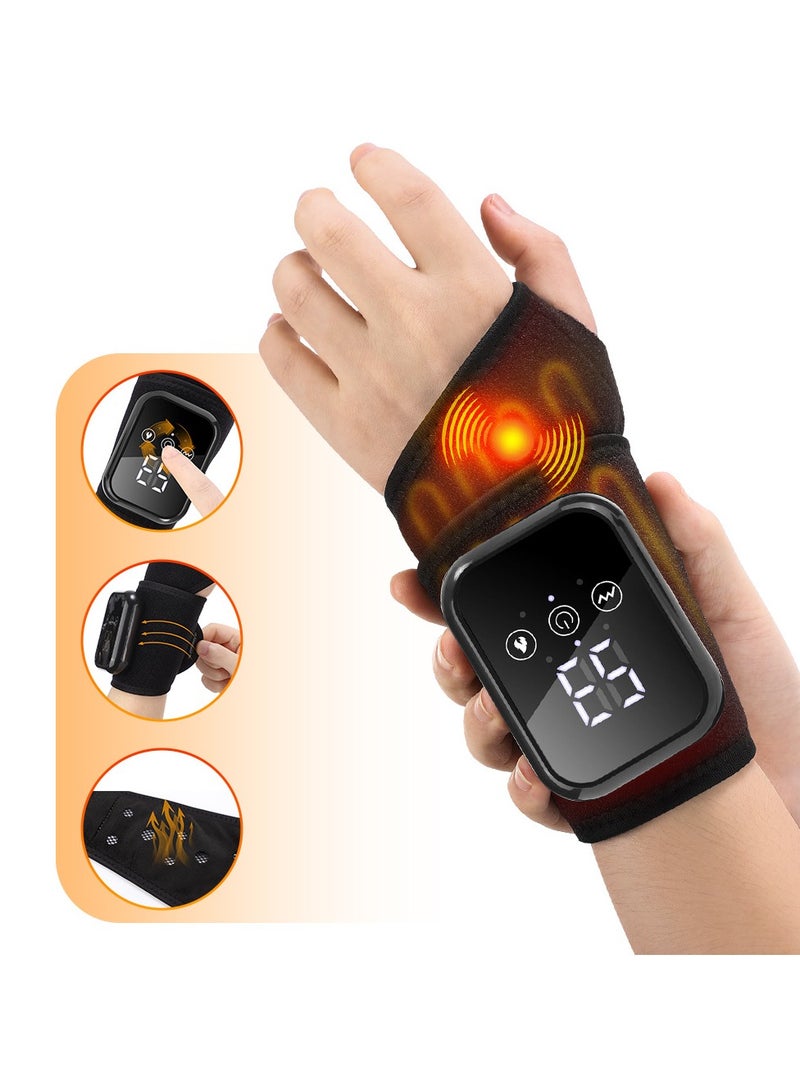 general Smart Temperature Control Wrist Massager - 3 Gears Vibration & Heated Wrist Brace, Electric Hand Massager for Pain Relief - Image 1