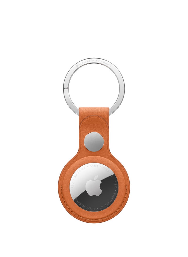 Apple AirTag FineWoven Key Ring - Fox Orange - Image 1