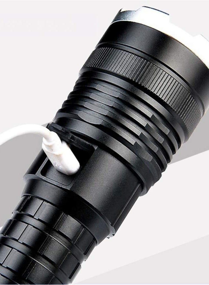 P90 Super Light Rechargeable LED Flashlight, High Lumens Super Bright Powerful Flash Lights, Handheld Flashlight - Image 2