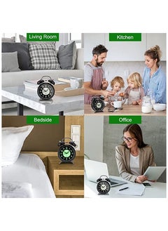 MIRFA Twin Bell Alarm Clock, Loud Alarm Clock with Backlight for Bedroom, Twin Bell Alarm Clock for Bedside Desk Back for School Home and Office  - Image 2