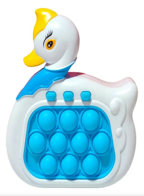 Quick Push Bubble Game for Children and Adults, Mini Push Game Quick Hand Push Game, Stress Relief Popular Fidget Games (Duck)