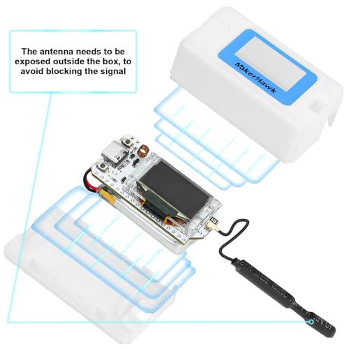 MakerHawk 2 Pack Protective Case for ESP32 LoRa V3 Development Board Antenna OLED Display with Type C and Copper Tube Antenna Interface (Upgraded) - Image 5