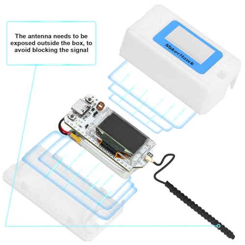MakerHawk 2 Pack Protective Case for ESP32 LoRa V3 Development Board Antenna OLED Display with Type C and Copper Tube Antenna Interface (Upgraded) - Image 4