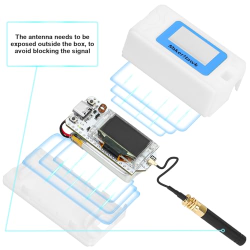 MakerHawk 2 Pack Protective Case for ESP32 LoRa V3 Development Board Antenna OLED Display with Type C and Copper Tube Antenna Interface (Upgraded) - Image 3