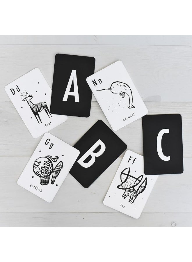 Wee Gallery Educational Flashcards for Babies, Black and White Animal Alphabet Learning Cards, Double Sided, Ideal for Visual Stimulation, Cognitive Development in Babies and Toddlers - Image 5