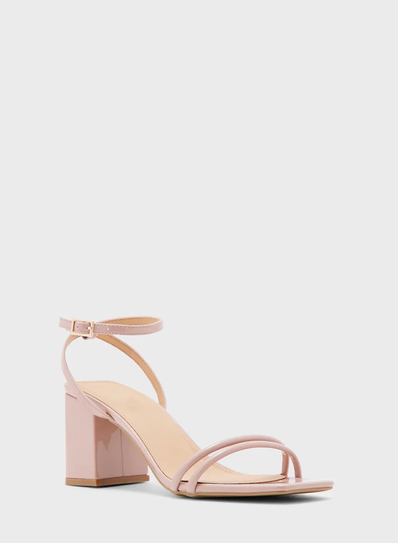 Truffle Block Heel Double Front Strap Sandal