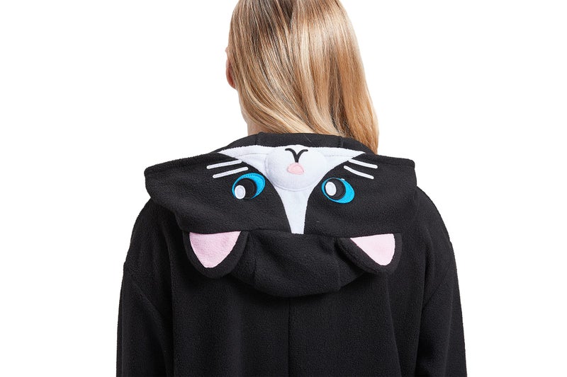 Magicalani Black Cat Onesie Adult – Soft Polyester Animal Pajamas | Cozy Winter Sleepwear & Cute for Men & Women - Image 3