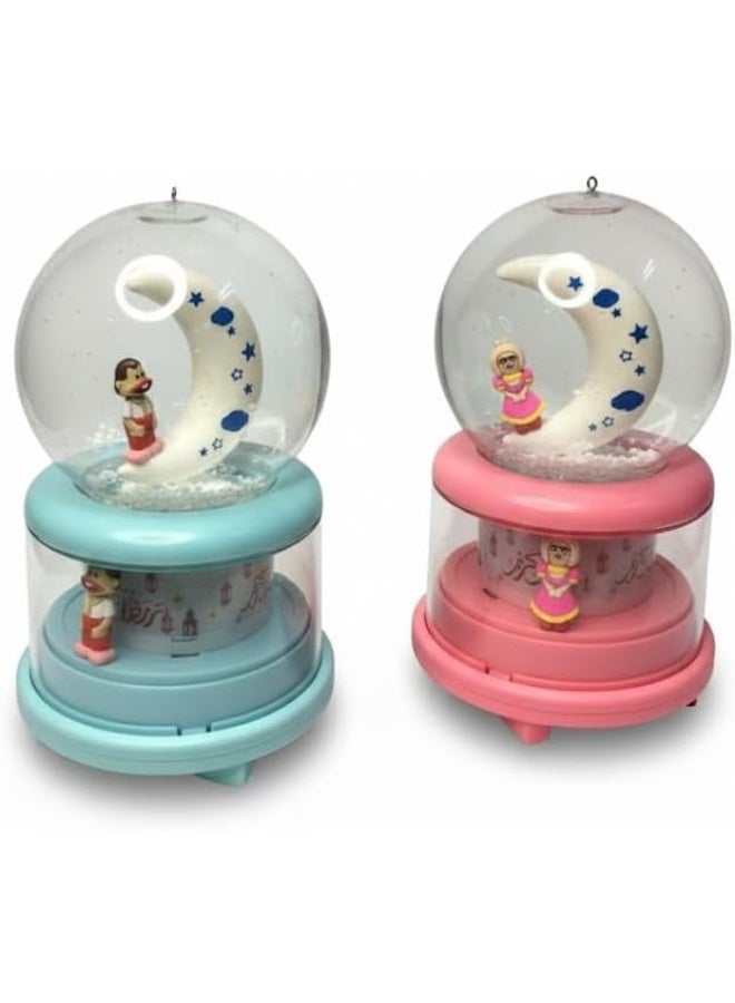 Ramadan Crystal with Boogy and Tamtam - Rotates 360 degrees with a rotating mechanism - Can be used as a lampshade - Unique Ramadan decoration - Image 1