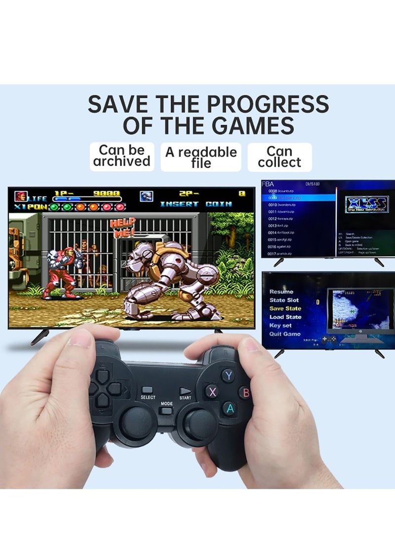 Generic - DMG 4K HD Video Game Console, Dual 2.4G Wireless Controllers, with 64G Card Built-in 13000+ Games, Plug-and-play Video Game Stick, Support Simulators, Support Game Download and Archive - Image 1