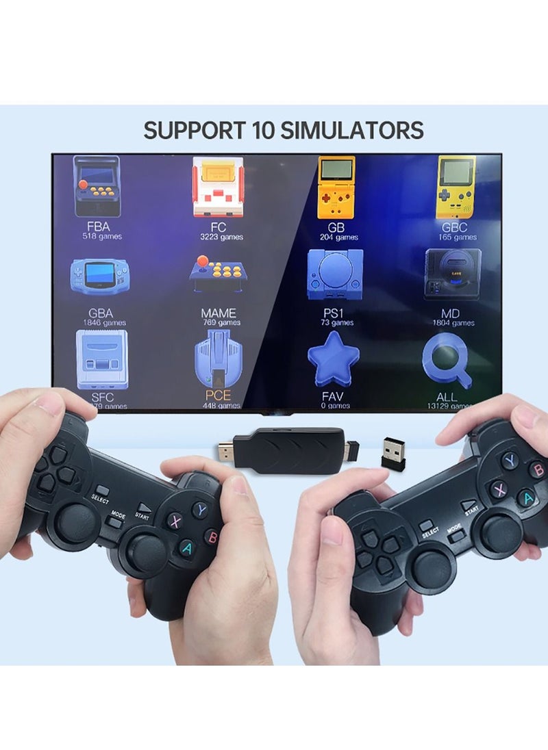 Generic - DMG 4K HD Video Game Console, Dual 2.4G Wireless Controllers, with 64G Card Built-in 13000+ Games, Plug-and-play Video Game Stick, Support Simulators, Support Game Download and Archive - Image 1
