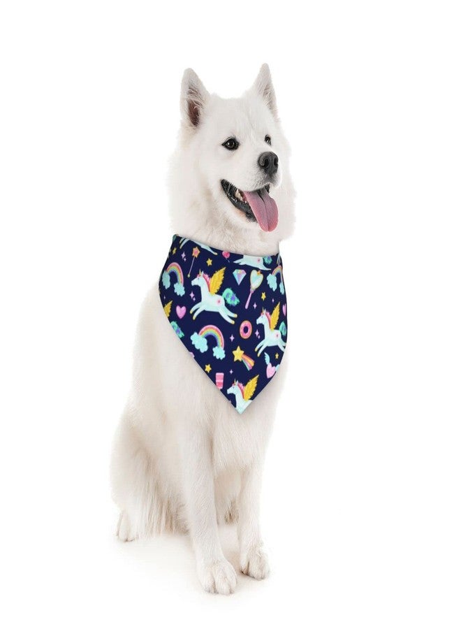 Yilad Unicorn Rainbow Stars Dog Bandana Scarf Triangle Bibs Pet Accessories Cat Kerchief - Image 3